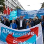 Der AfD Kreisverband Olpe war auch mit auf den großen Demos der AfD. Hier in Düsseldorf.