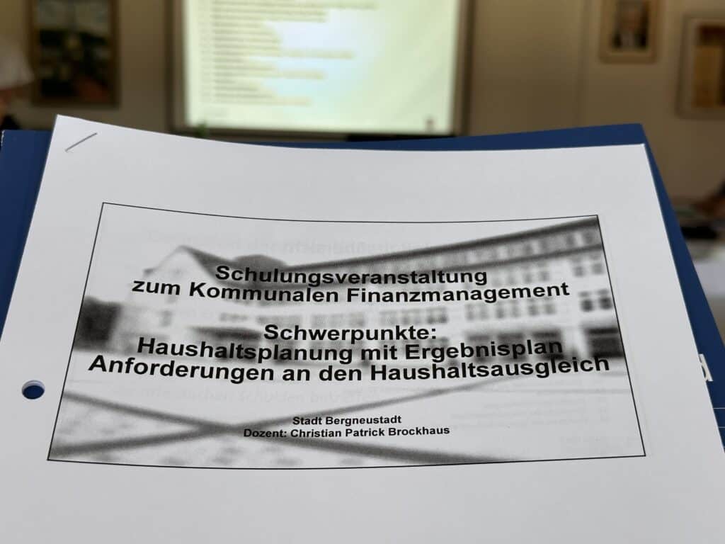 NKF Schulung für Kommunales Finanzmanagement in Bergneustadt.