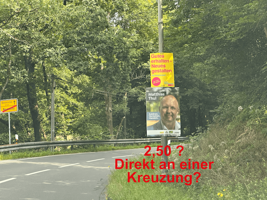 Wahlplakat FDP Bergneustadt - Bürgermeister Matthias Thul.