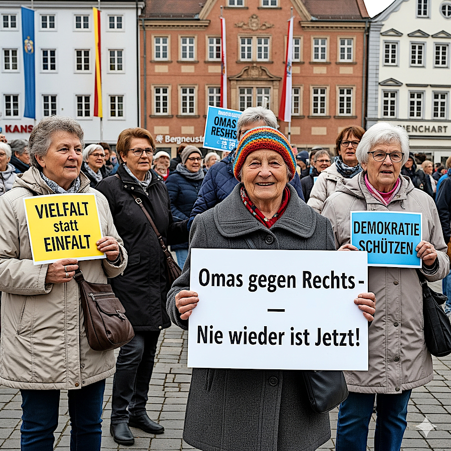 Linke Hetze von Omas gegen Rechts in Oberberg.